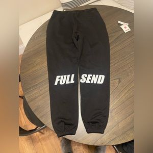 Mens Full Send Reflective sweatpants in size XL